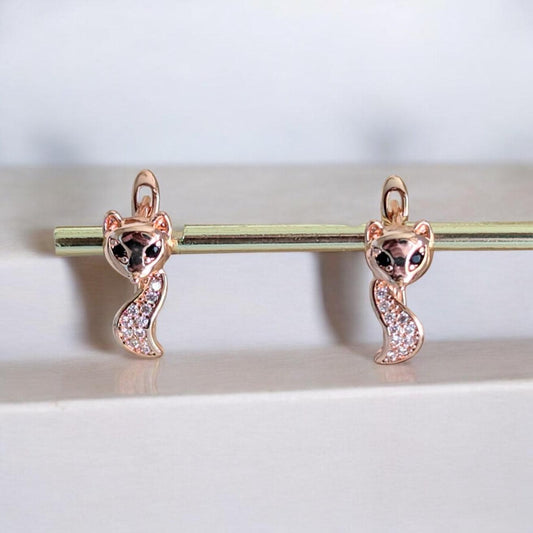 Vixen Fox Earrings 14k Rose Gold
