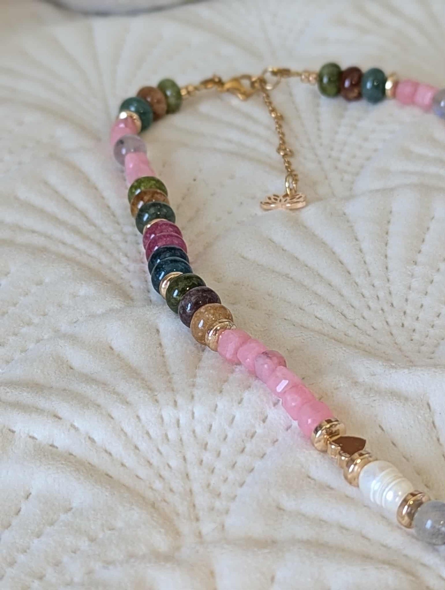 Luna Heart – Pearl & Gemstone Beaded Necklace