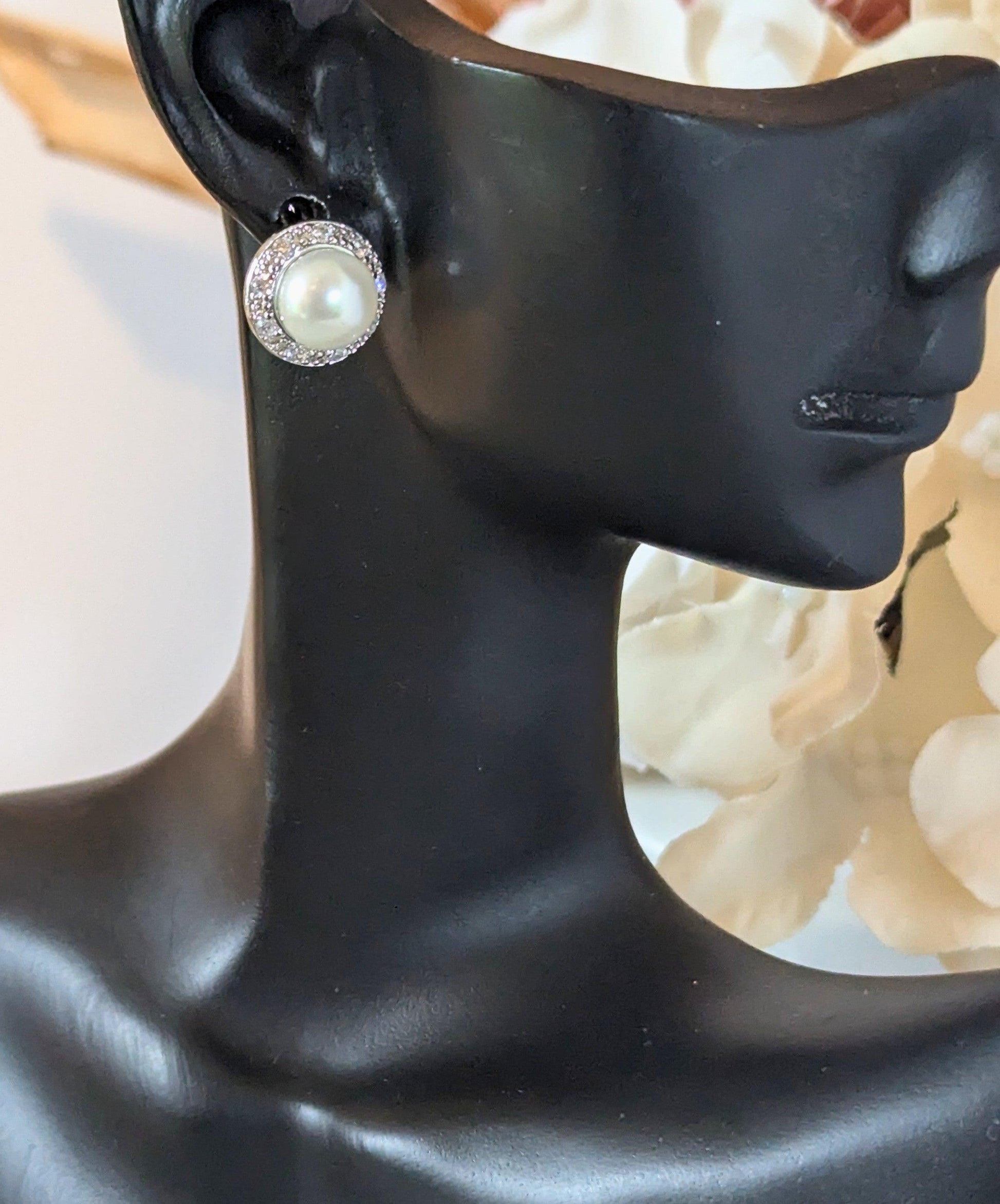 Sterling Silver Pearl Earrings  image 1