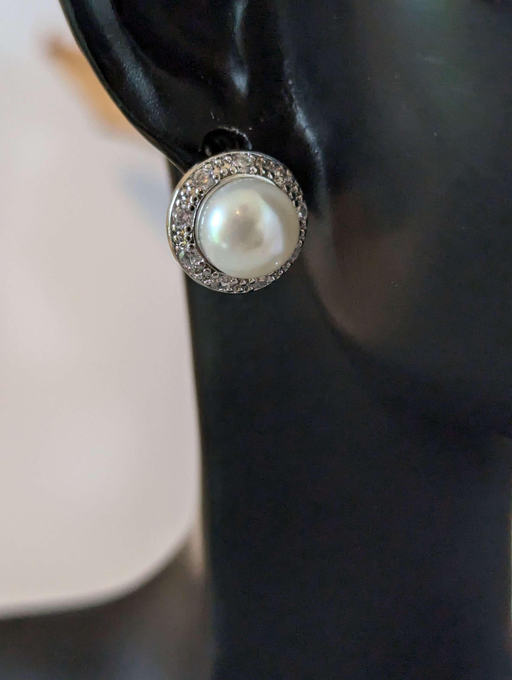 Sterling Silver Pearl Earrings  image 3
