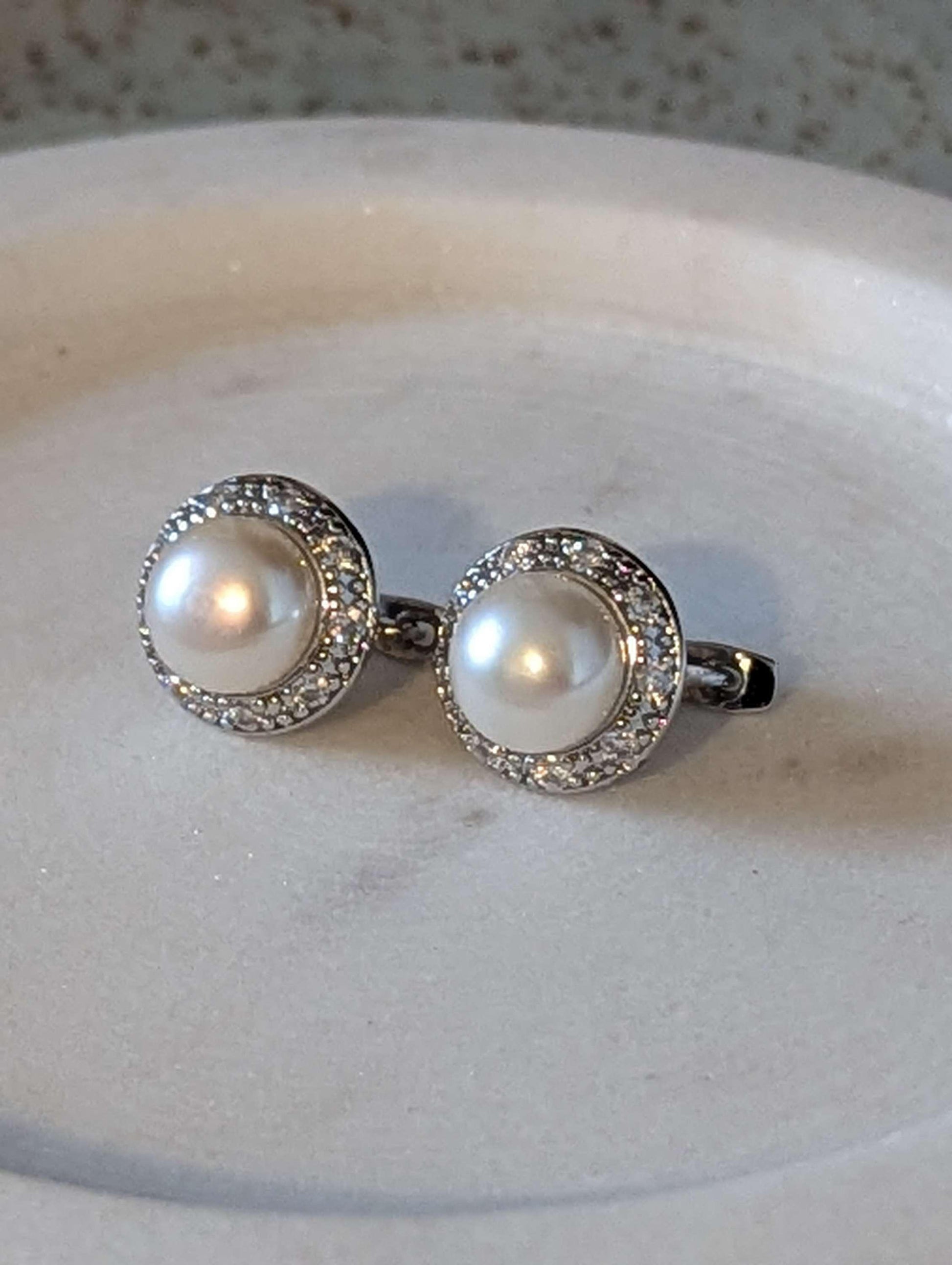 Sterling Silver Pearl Earrings  image 4