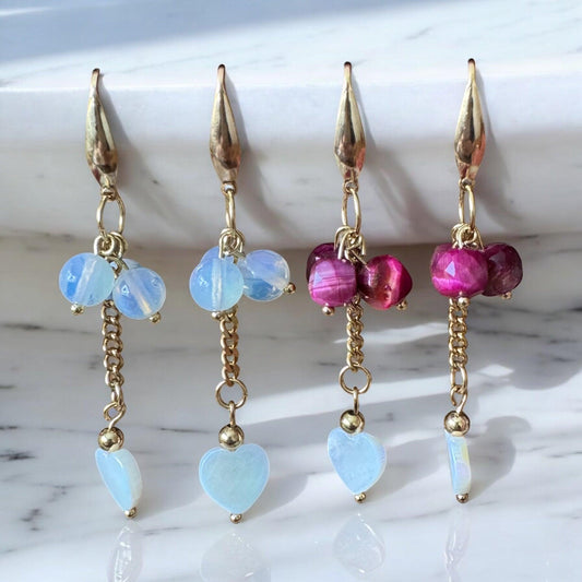 Gemstone Cluster Earrings image 0