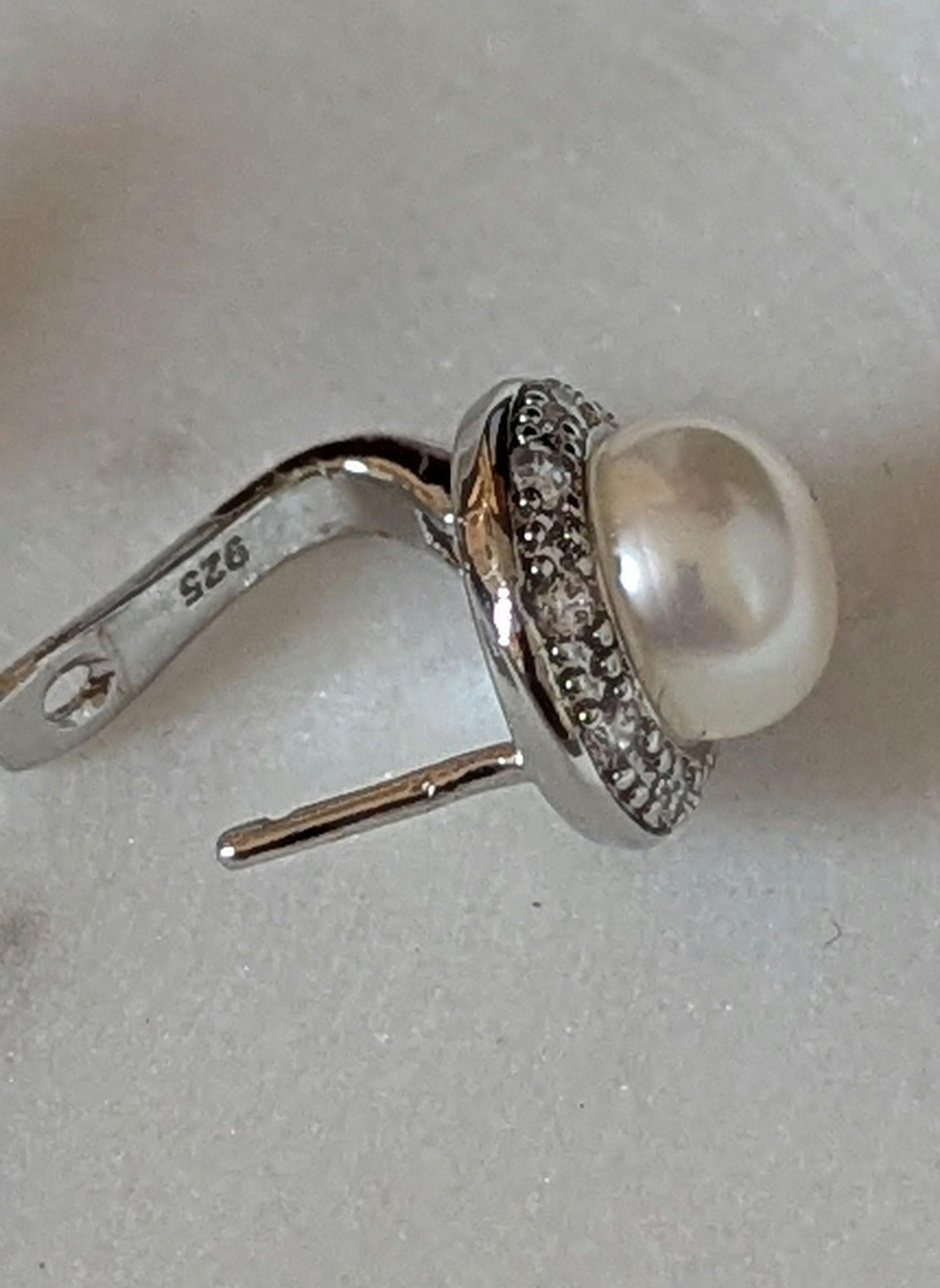 Sterling Silver Pearl Earrings  image 5