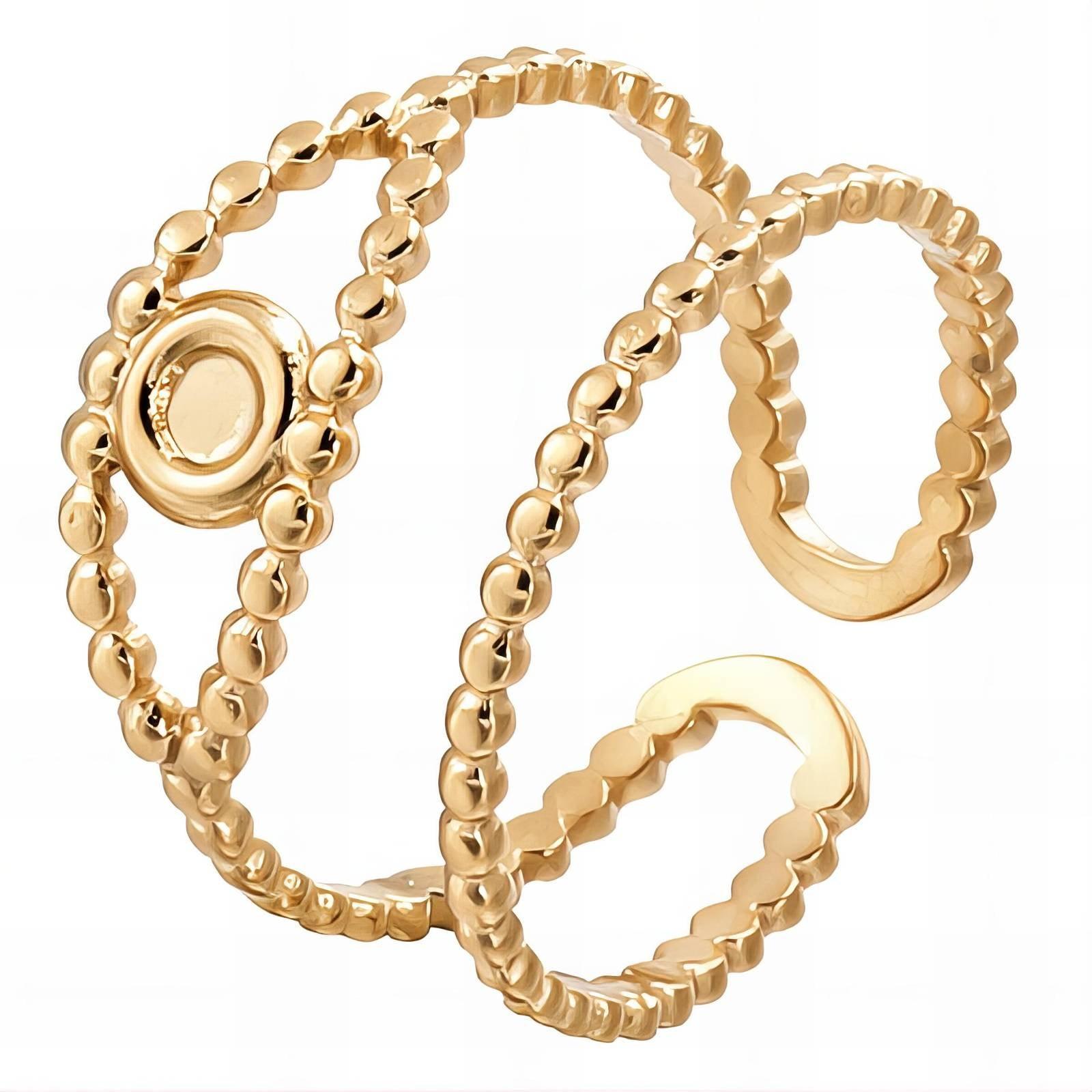Gold Evil Eye Adjustable Ring with beaded design, made of stainless steel with a radiant gold finish. Waterproof, hypoallergenic, and tarnish-resistant, featuring an open adjustable fit. Perfect for everyday wear or gifting.