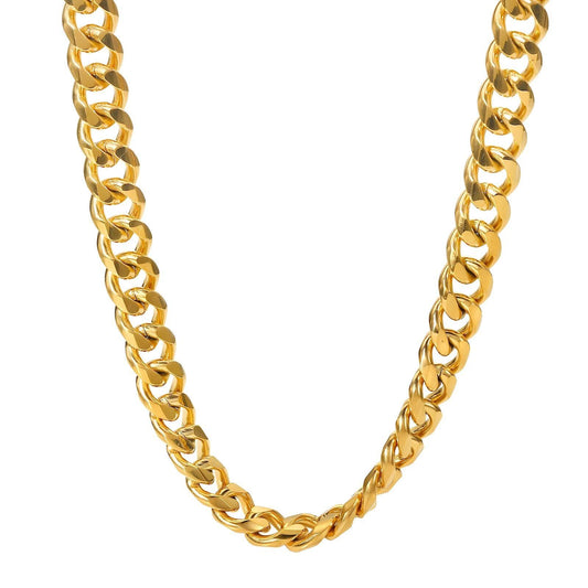 Gold Curb Chain Necklace