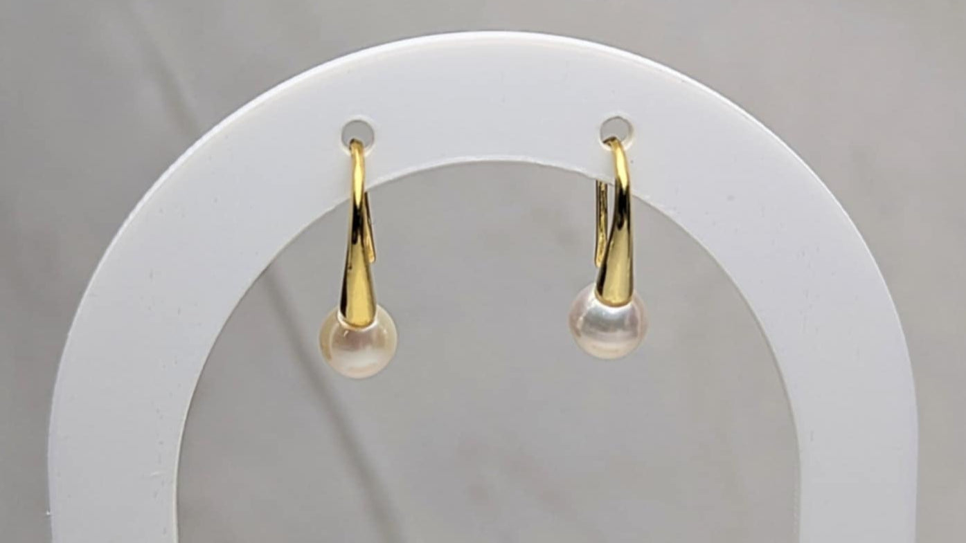 Sterling Silver Freshwater Pearl Bridal Earrings