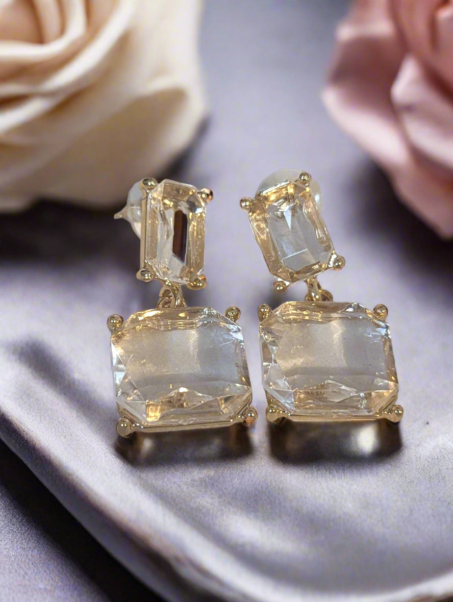 Lucia Crystal Drop Earrings  image 2