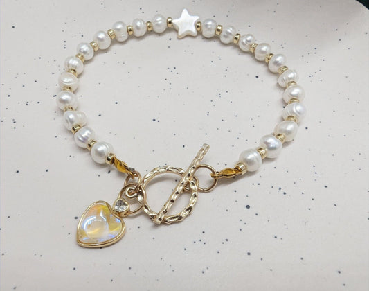 Freshwater Pearl Charm Bracelet 'Tiffany' image 0