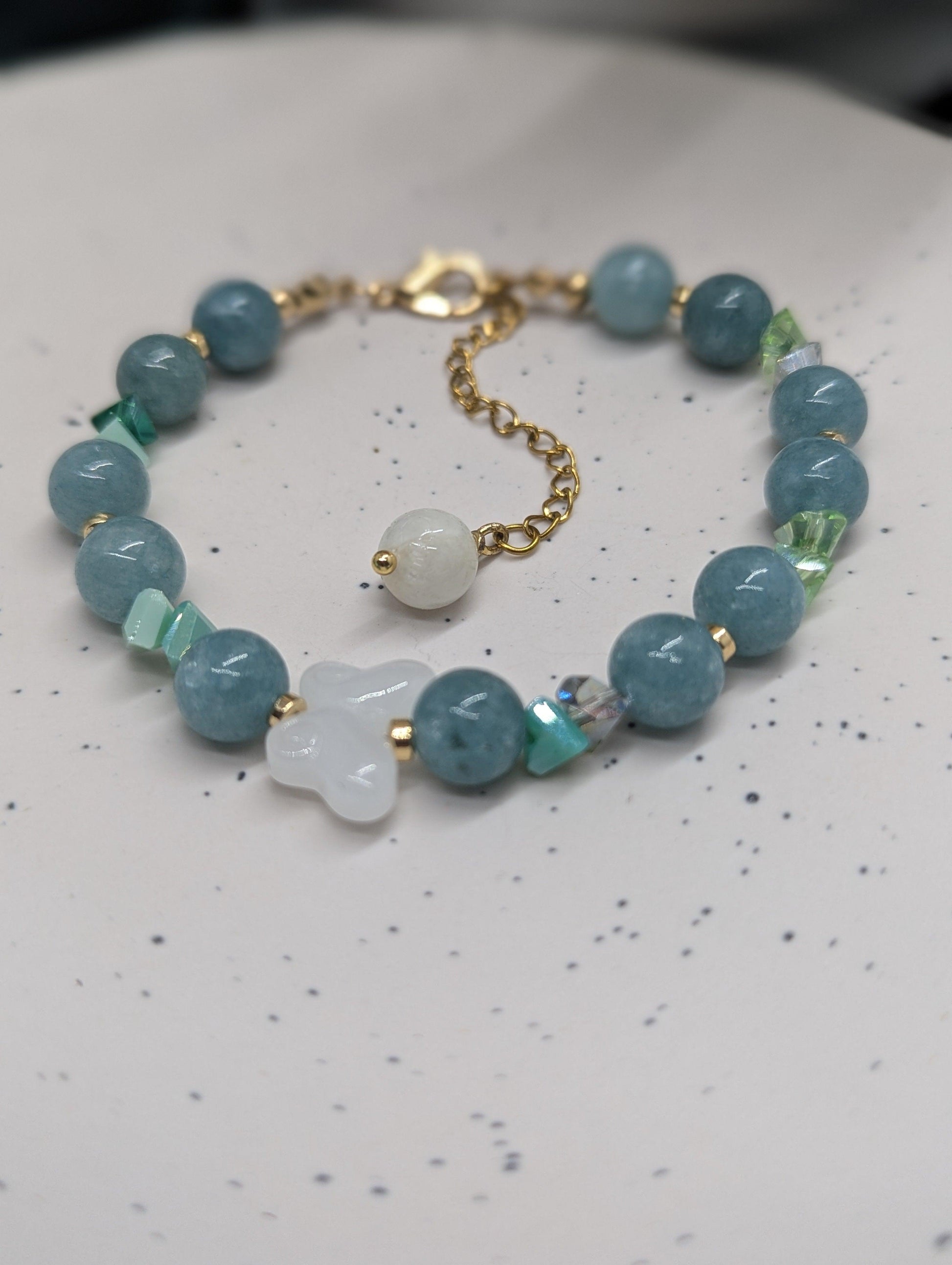 Natural Aquamarine Bracelet Handmade image 0