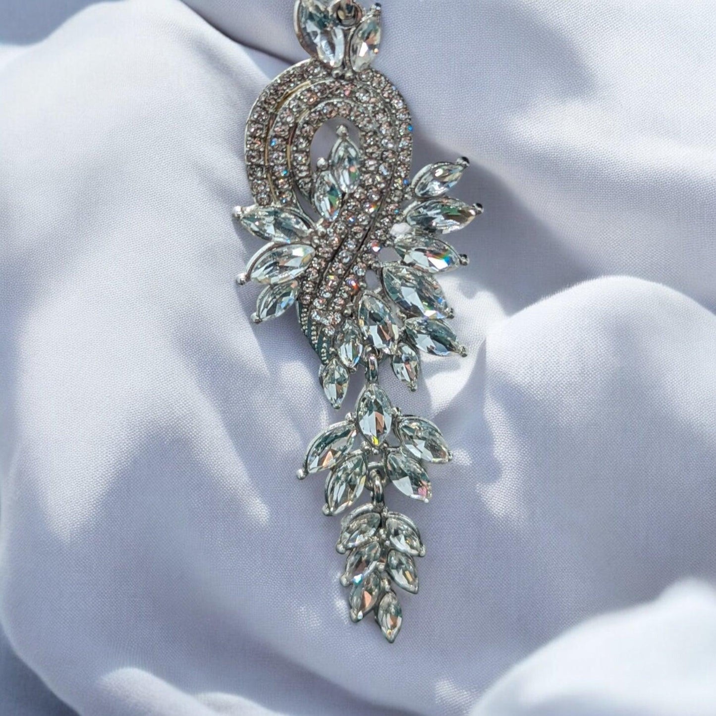 Ophelia Bridal Rhinestone Drop Earrings
