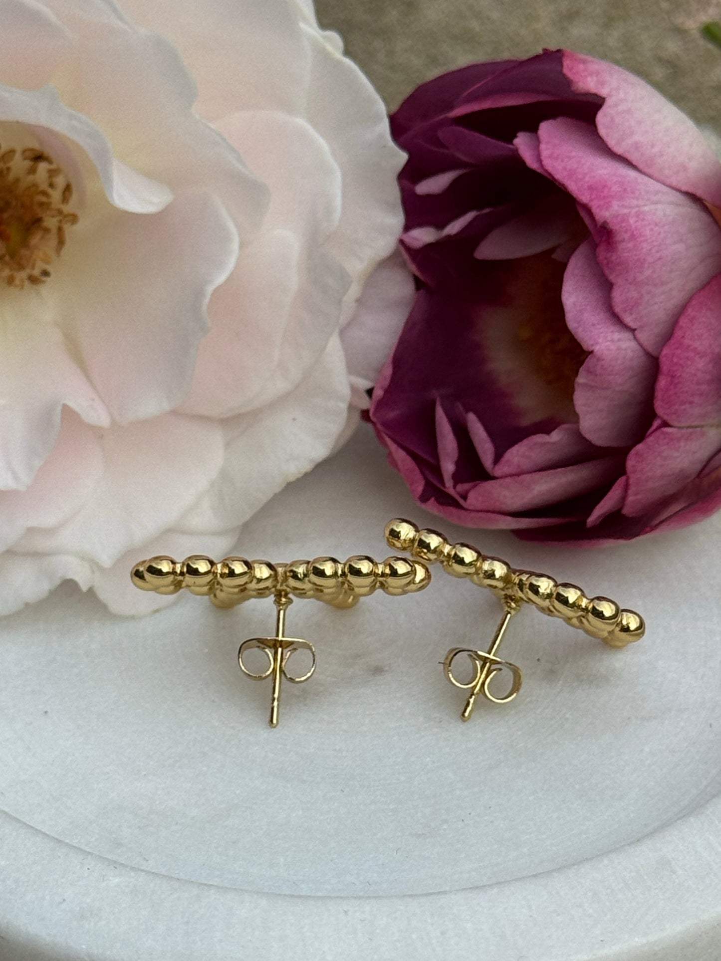 Bold Bow Stud Earrings – Waterproof 18K Gold Stainless Steel