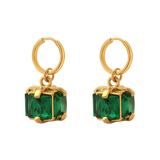Vivienne Emerald Green Congo Earrings image 1