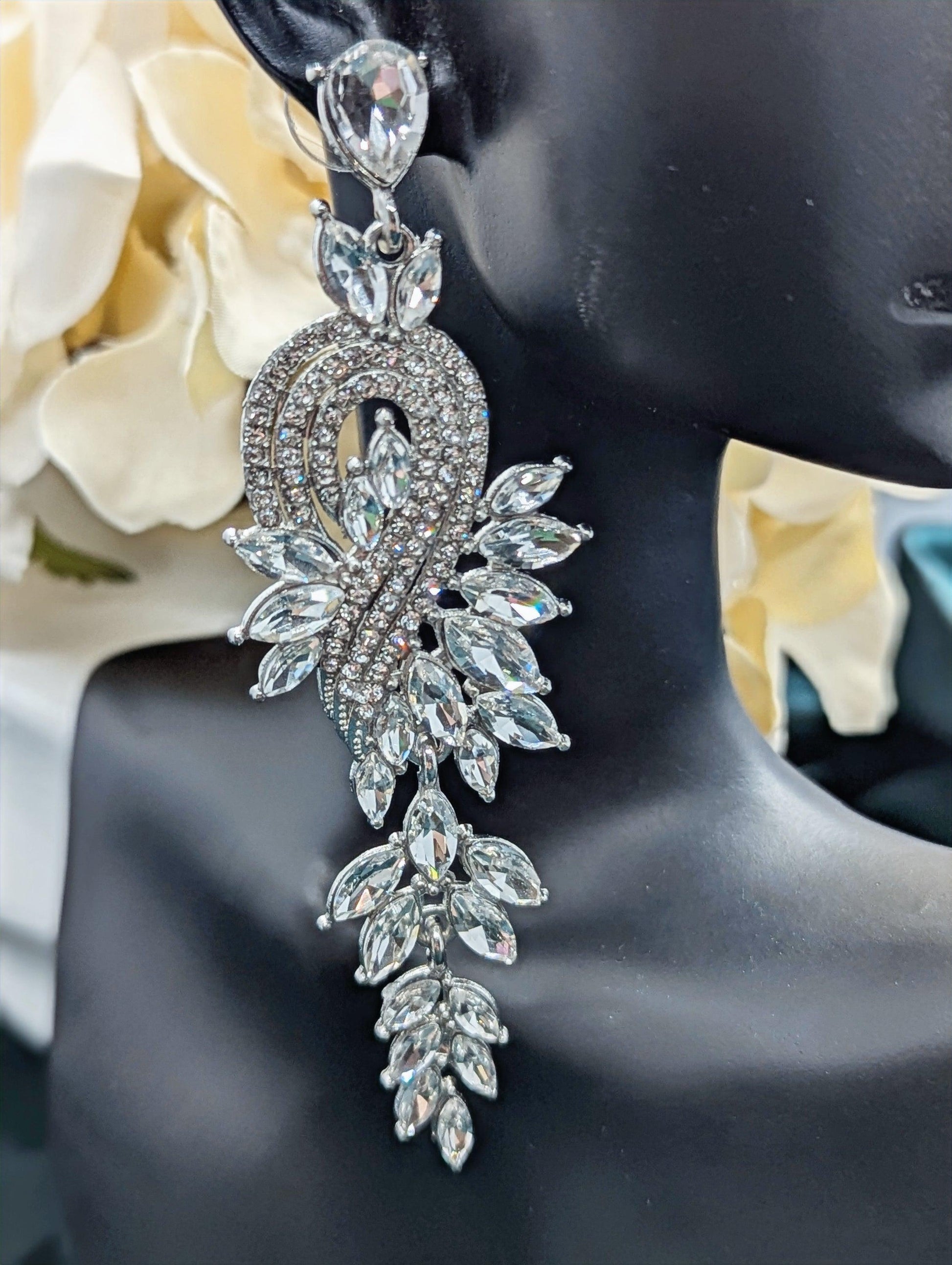 Ophelia Crystal Drop Earrings image 1