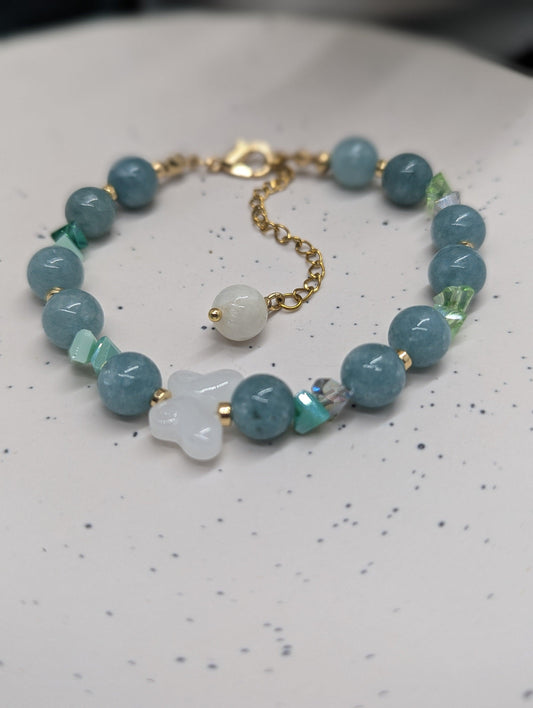Natural Aquamarine Bracelet Handmade image 0